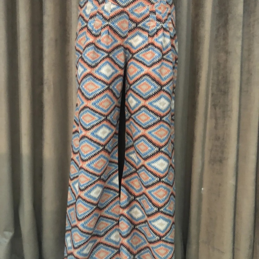 Aztec Print Palazzo Wide Leg Pants